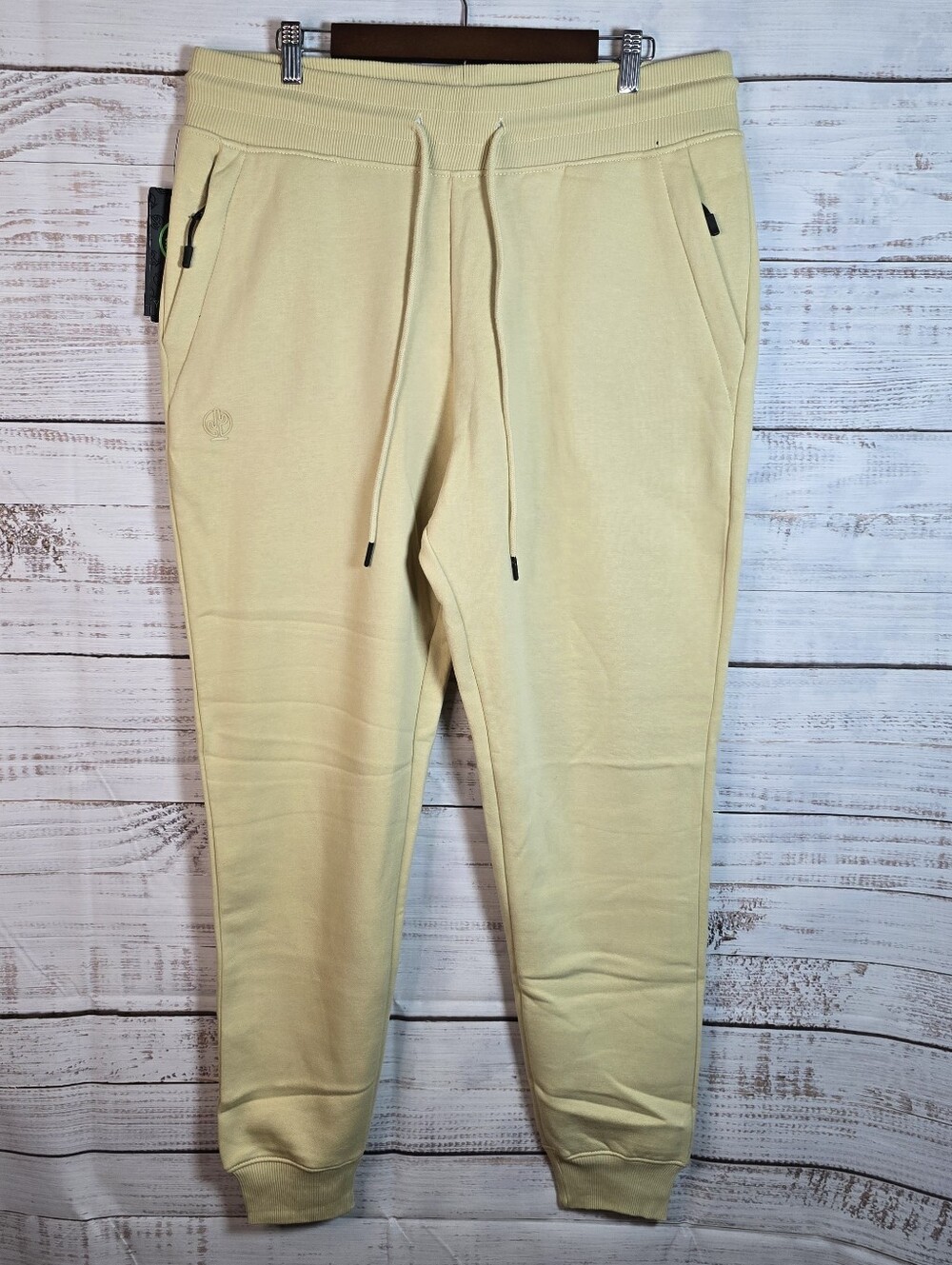 Yellow Cactus Jogger Sweatpants Light Khaki Drawstring Athletic Lounge Pants XL